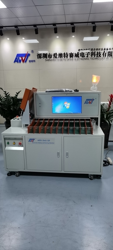 Automatische 18650 21700 32700 3in1-Batterijsorteermachine 11 Opslagstructuur met Volledige Alarmfunctie